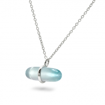 Aurum Aquamarine Pillgem Necklace