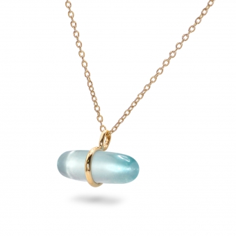 Aurum Aquamarine Pillgem Necklace
