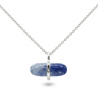 Aurum Blue Aventurine Pillgem Necklace