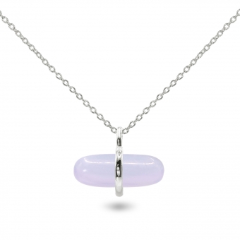 Aurum Blue Lace Agate Pillgem Necklace