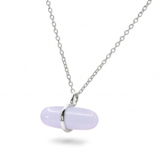 Aurum Blue Lace Agate Pillgem Necklace