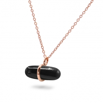Aurum Black Onyx Pillgem Necklace
