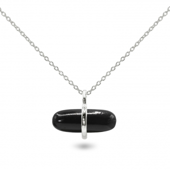 Aurum Black Onyx Pillgem Necklace