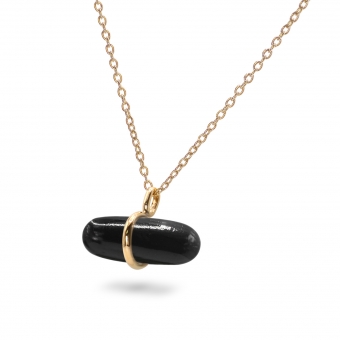 Aurum Black Onyx Pillgem Necklace