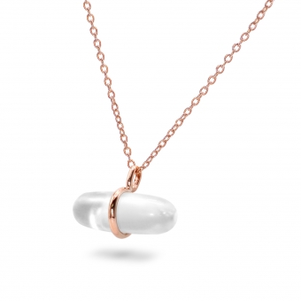 Aurum Crystal Quartz Pillgem Necklace