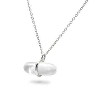 Aurum Crystal Quartz Pillgem Necklace