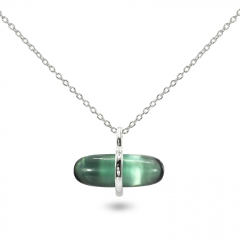 Aurum Green Tourmaline Pillgem Necklace