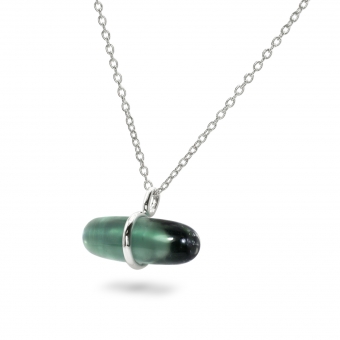 Aurum Green Tourmaline Pillgem Necklace