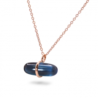 Aurum London Blue Topaz Pillgem Necklace