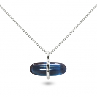 Aurum London Blue Topaz Pillgem Necklace