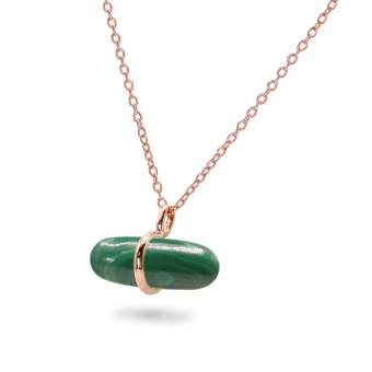 Aurum Malachite Pillgem Necklace