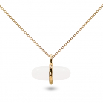 Aurum Moonstone Pillgem Necklace