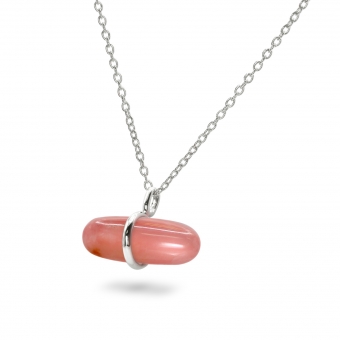 Aurum Peach Opal Pillgem Necklace