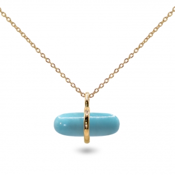 Aurum Turquoise Pillgem Necklace