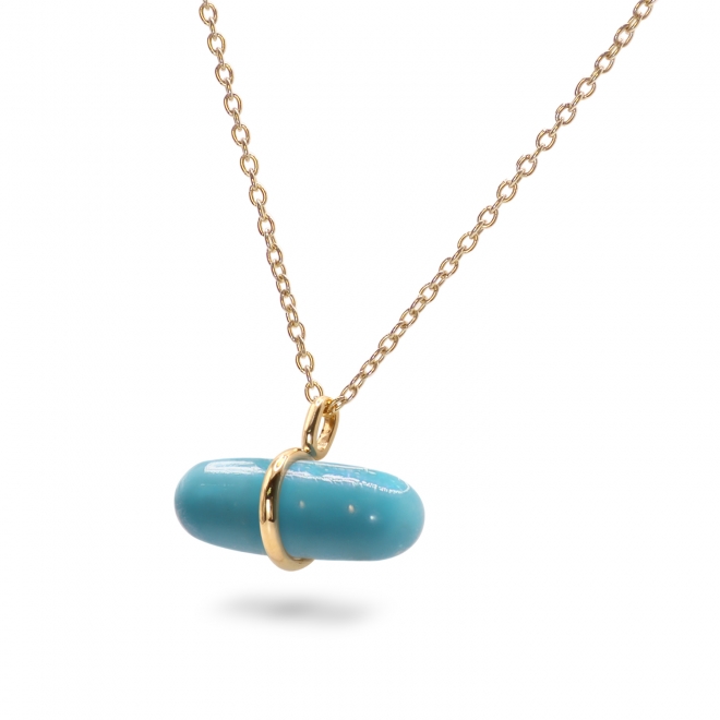 Aurum Turquoise Pillgem Necklace