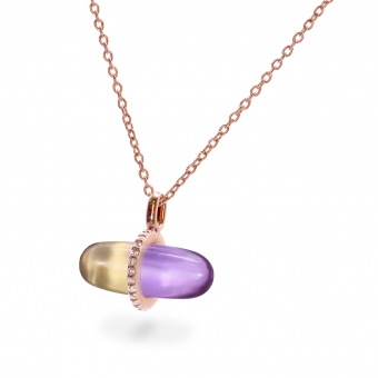 Diamanta Ametrine Pillgem Necklace