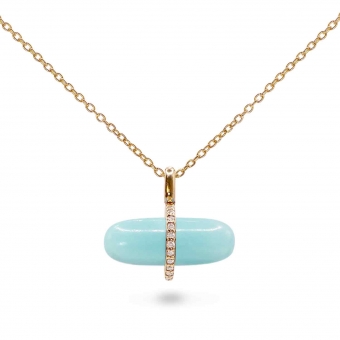 Diamanta Amazonite Pillgem Necklace