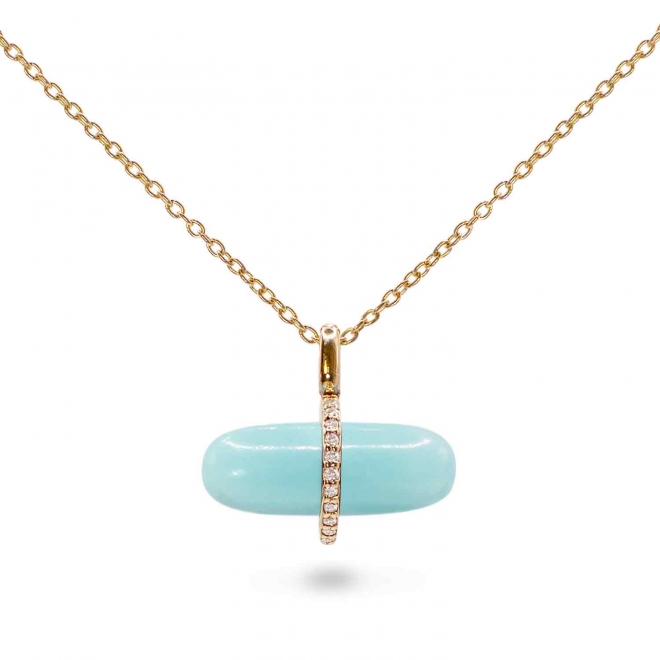 Diamanta Amazonite Pillgem Necklace