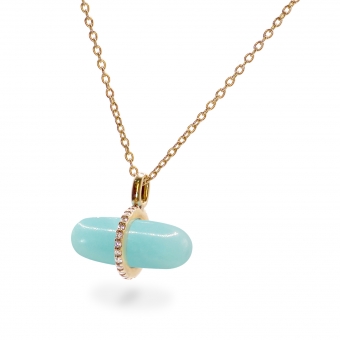 Diamanta Amazonite Pillgem Necklace