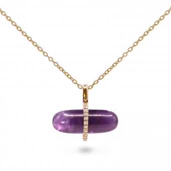 Diamanta Amethyst Pillgem Necklace