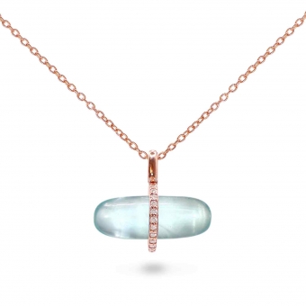 Diamanta Aquamarine Pillgem Necklace