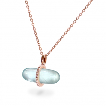 Diamanta Aquamarine Pillgem Necklace