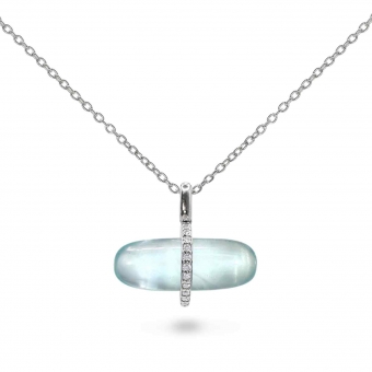 Diamanta Aquamarine Pillgem Necklace