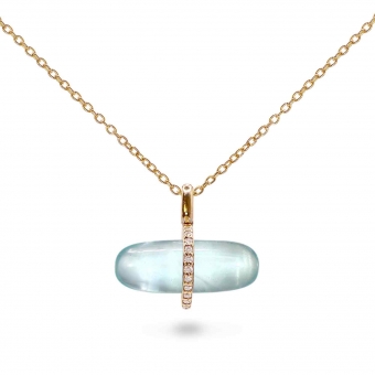 Diamanta Aquamarine Pillgem Necklace