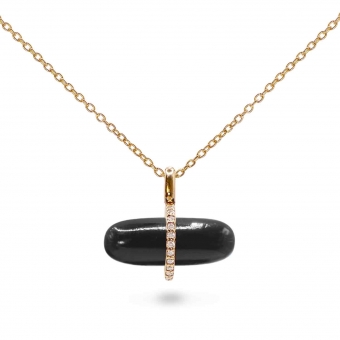 Diamanta Black Onyx Pillgem Necklace