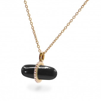 Diamanta Black Onyx Pillgem Necklace
