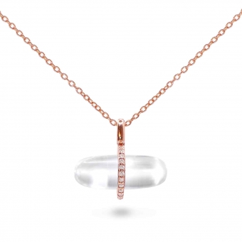 Diamanta Crystal Quartz Pillgem Necklace