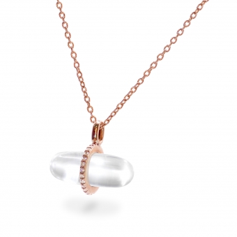 Diamanta Crystal Quartz Pillgem Necklace
