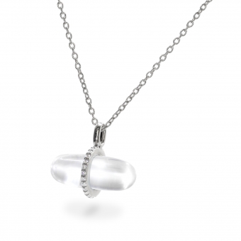 Diamanta Crystal Quartz Pillgem Necklace