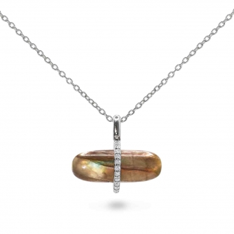 Diamanta Labradorite Pillgem Necklace