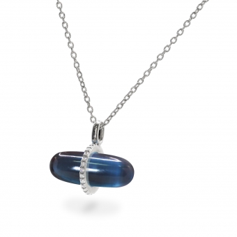 Diamanta London Blue Topaz Pillgem Necklace