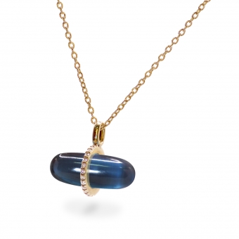 Diamanta London Blue Topaz Pillgem Necklace