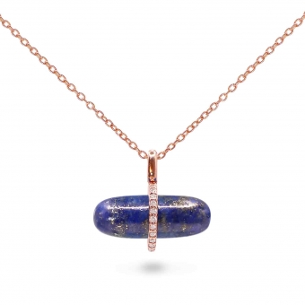 Diamanta Lapis Lazuli Pillgem Necklace