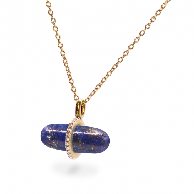 Diamanta Lapis Lazuli Pillgem Necklace