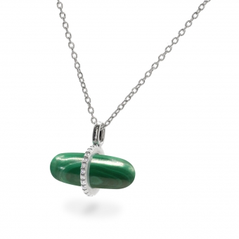 Diamanta Malachite Pillgem Necklace