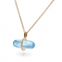 Diamanta Swiss Blue Topaz Pillgem Necklace