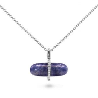 Diamanta Sodalite Pillgem Necklace