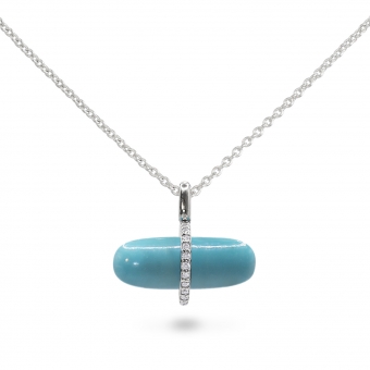 Diamanta Turquoise Pillgem Necklace