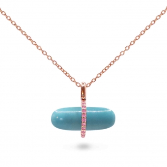 Gemma Turquoise Pillgem Necklace