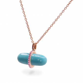 Gemma Turquoise Pillgem Necklace