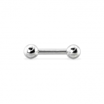 Gold Solid Straight Bar and 2 solid Balls