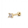 Gold Internal Threading Helix Piercing With Diamond Gold Internal Threading Helix Piercing With Diamond