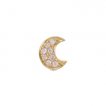 Moon Shape Helix Piercing with 8 Gemstones