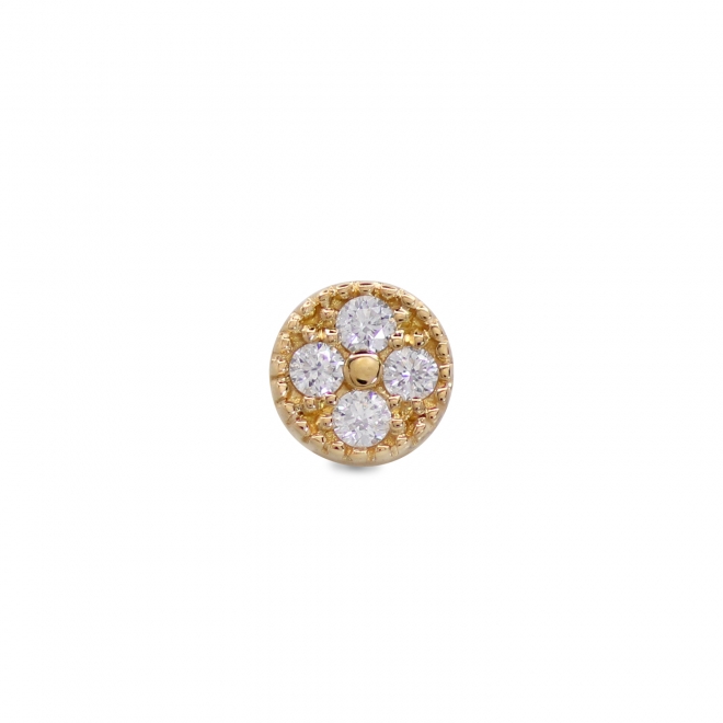 Round Helix Piercing with 4 Gemstones