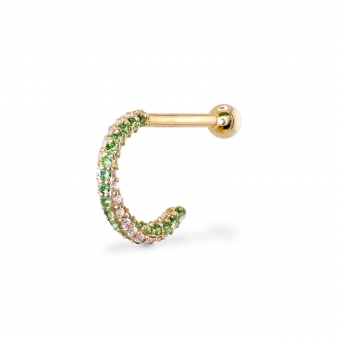 Twist Color Gemstones Hoop Helix Piercing