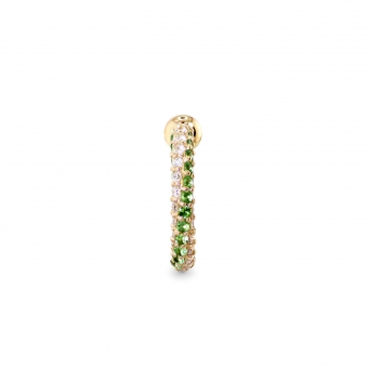 Twist Color Gemstones Hoop Helix Piercing